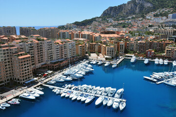 Rich yachts by the quay.
