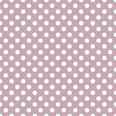 Purple and white retro Polka Dot seamless pattern. Vector background.