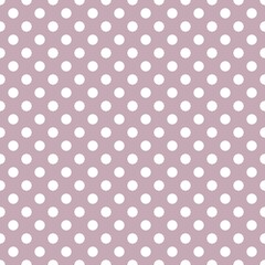 Purple and white retro Polka Dot seamless pattern. Vector background.