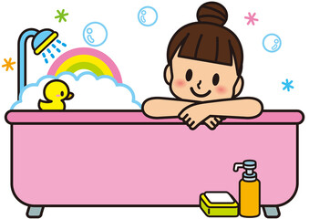 お風呂,湯,風呂,入浴,お湯,浴室,リラックス,バスタイム,女の子,浴槽