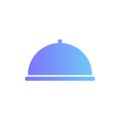 Covered food vector icon with gradient