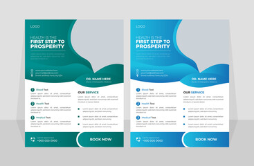 new flyer brochure design template for medical clinical and doctor use