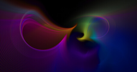 Abstract colorful rainbow fiery shapes. Fantasy light background. Digital fractal art. Festive wallpaper. 3d rendering.