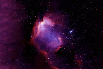 Beautiful space nebula. Purple. Elements of this image were furnished by NASA