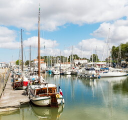 Fototapeta na wymiar Port de plaisance de Rochefort-sur-Mer en Charente-Maritime