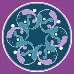 Ottoman motif consisting of rumi designs. It can be used as wall decoration, ceramic plate motif, picture frame, symbol, icon or gift card.