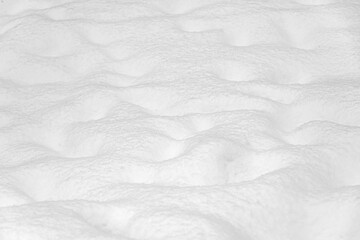 Background of fresh snow texture. Snow background side view.
