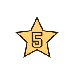 Five stars quality symbol