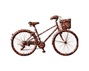 Bicycle Bike Cycle Coffee Beans Icon Logo Symbol illustration