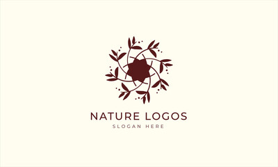 natural and organic logo modern design. Natural logo for branding, corporate identity and business card
