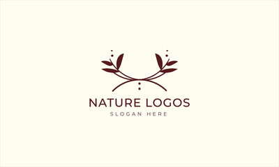natural and organic logo modern design. Natural logo for branding, corporate identity and business card
