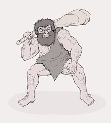 Prehistoric man illustration