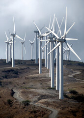 Hawaii Maui wind power turbines