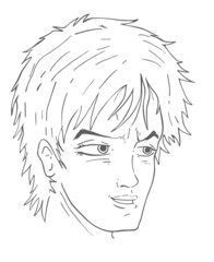 Handsome man head