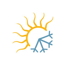 Sun and ice icon
