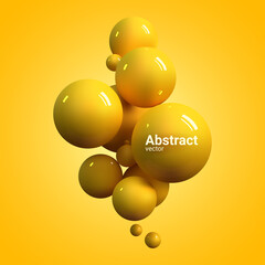 Abstract yellow vector background.