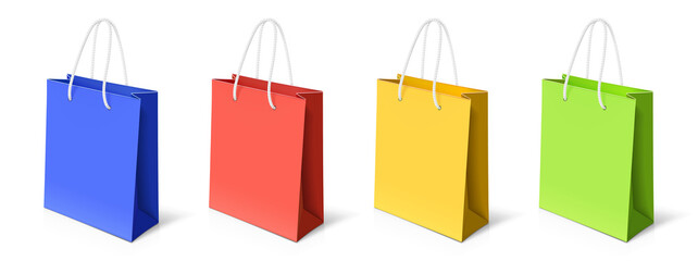Paper bag for gift and purchase. Shopping accessory. - 484491202