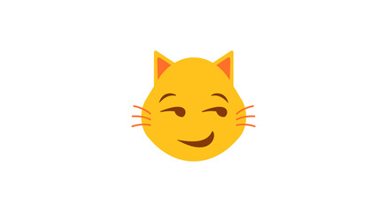 cat face vector emoji.vector emoji illustration.