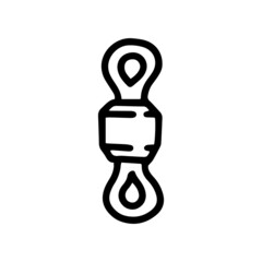 fishing swivel line vector doodle simple icon