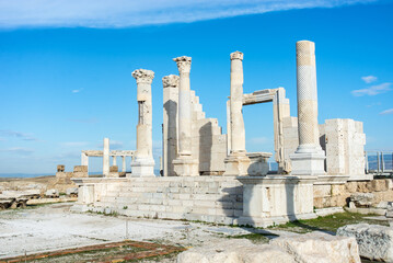 Fototapeta premium Ruins of the ancient town of Laodikeia is one of the cities of Anatolia in the 1st century BC. Denizli, Turkey.