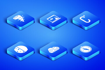 Set Compass, Tornado, Fog and cloud, Eclipse of the sun, Weather forecast and Celsius icon. Vector