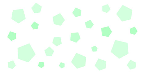 Green pentagon pattern background design - obrazy, fototapety, plakaty