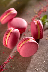 Macaroons - French pastry made from almond flour