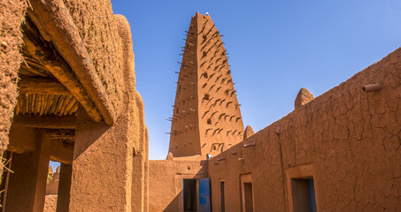 Mud architecture in the Agadez in the Niger - obrazy, fototapety, plakaty