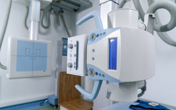 Healthcare modern hospital technology. X-ray professional medical equipment.