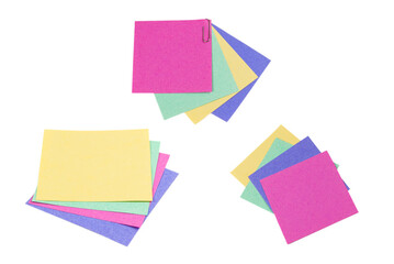 A sticker and a paper clip isolated on a white background