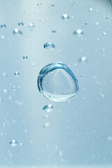 Bubbles of air or oxygen in water or gel. Can also represent a molecule or oil particle in a...