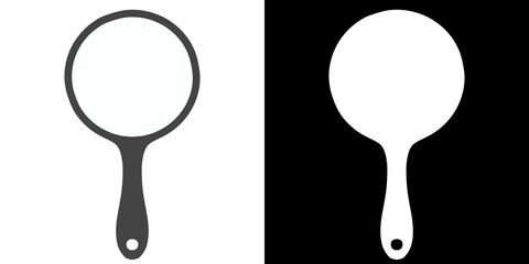 3D rendering illustration of a round handheld mirror © Francesco Milanese