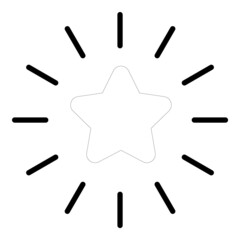 Star Flat Icon Isolated On White Background