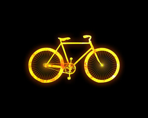 Fototapeta na wymiar Bicycle Biker Cycle fires Flames Icon Logo Symbol illustration