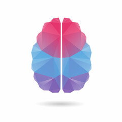 Brain abstract isolated on a white backgrounds, vector illustration