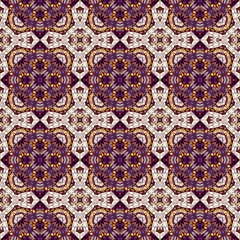 Seamless ornamental decorative pattern. Mosaic art texture.