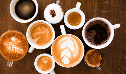 Obraz na płótnie Canvas cup of coffee. Coffee cups. Cafe. 