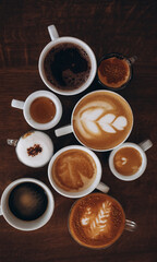 Coffee background. Coffee. Cups. Background. Photo. Cafe. Dessert. Drink. 