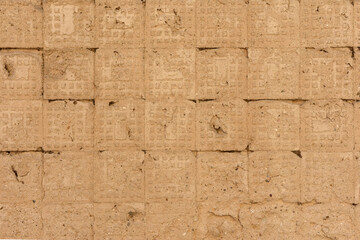 texture of a wall with fallen tiles