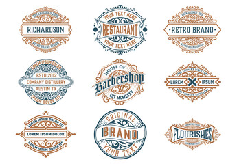 Pack of 9 Logos and Badges