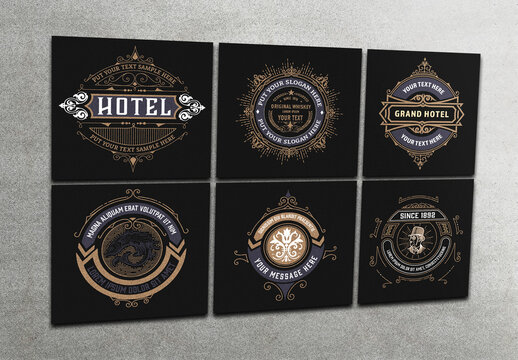 Pack of 6 Logos and Badges
