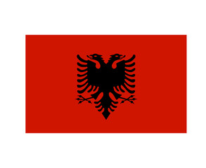 Albania Flag National Europe Emblem Symbol Icon Vector Illustration Abstract Design Element