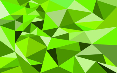 Fototapeta na wymiar Geometric background with green triangles