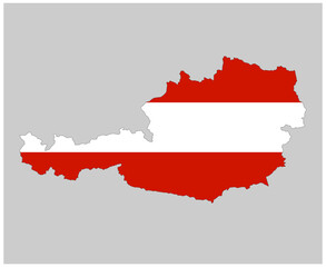 Austria Flag National Europe Emblem Map Icon Vector Illustration Abstract Design Element