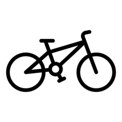 Bicycle Flat Icon Isolated On White Background