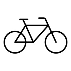 Bicycle Sport Flat Icon Isolated On White Background