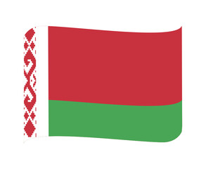 Belarus Flag National Europe Emblem Ribbon Icon Vector Illustration Abstract Design Element