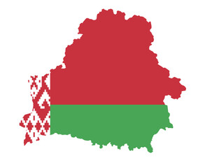 Belarus Flag National Europe Emblem Map Icon Vector Illustration Abstract Design Element