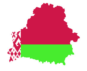 Belarus Flag National Europe Emblem Map Icon Vector Illustration Abstract Design Element