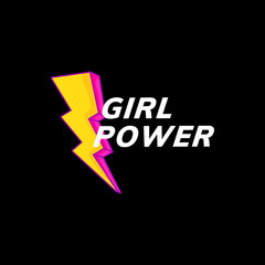 girl power concept themed vector